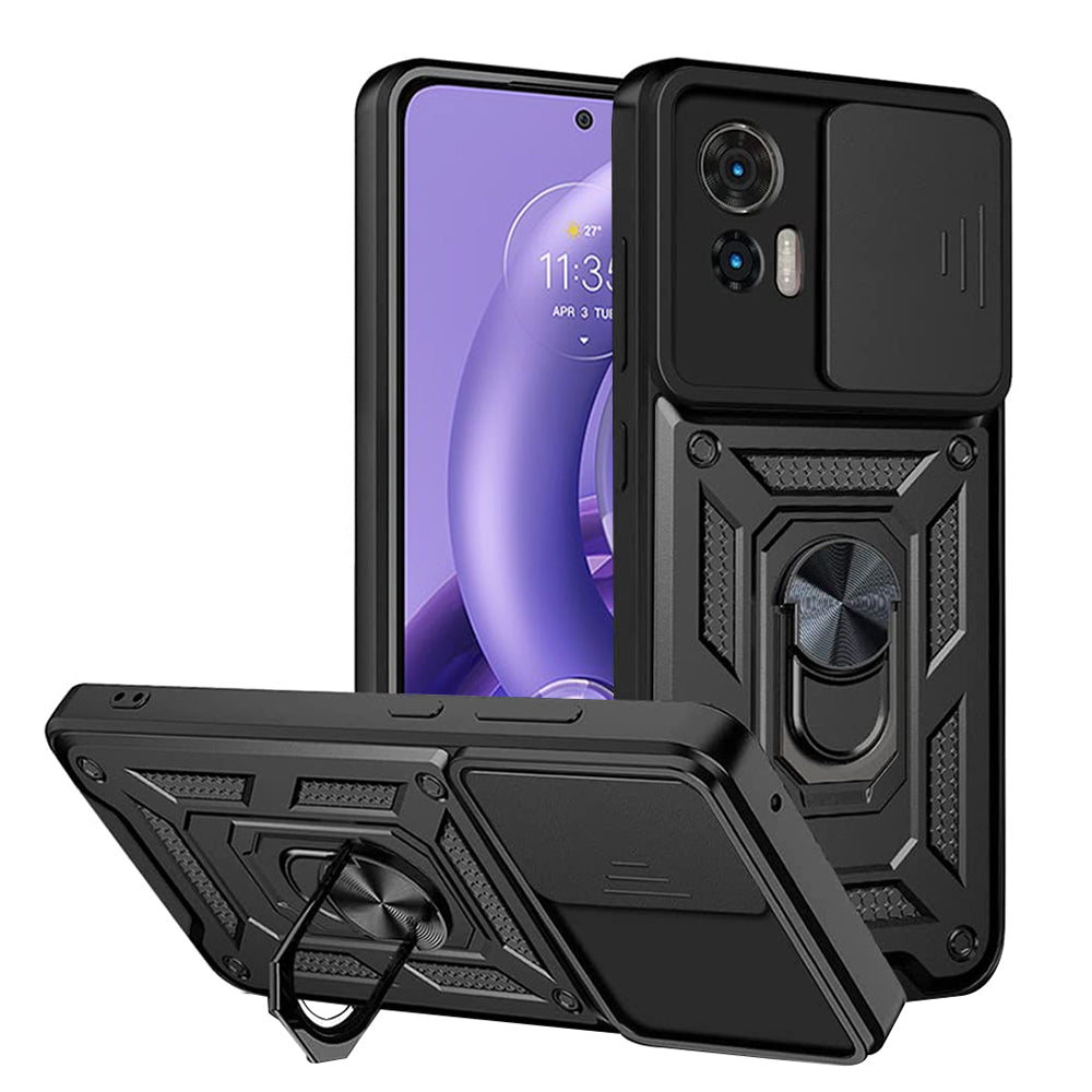 Hoes voor Motorola Edge 30 Neo, Techsuit, CamShield, Zwart