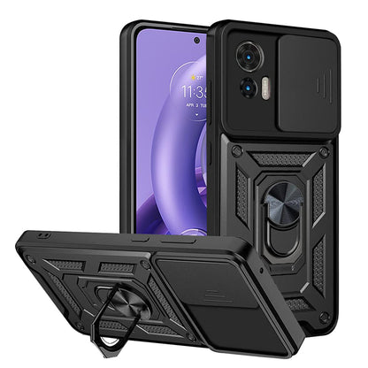Hoes voor Motorola Edge 30 Neo, Techsuit, CamShield, Zwart
