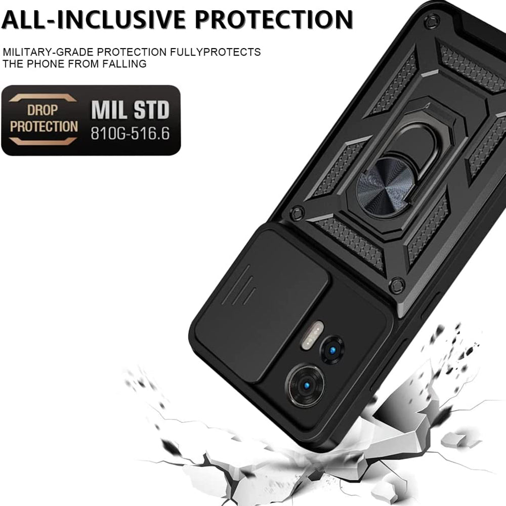 Hoes voor Motorola Edge 30 Neo, Techsuit, CamShield, Zwart
