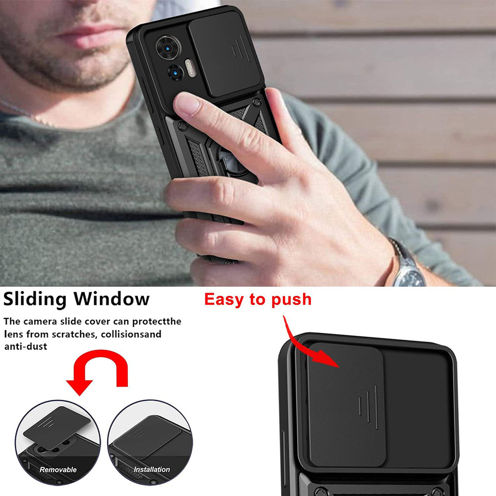 Hoes voor Motorola Edge 30 Neo, Techsuit, CamShield, Zwart