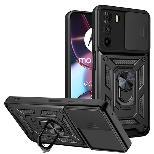 Hoes voor Motorola Edge 30, Techsuit, CamShield, Zwart