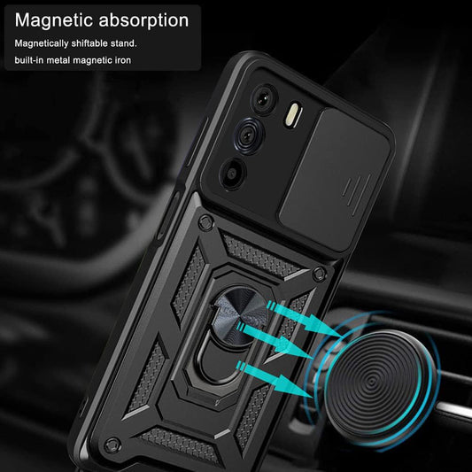 Hoes voor Motorola Edge 30, Techsuit, CamShield, Zwart