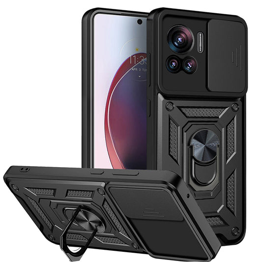 Hoes voor Motorola Edge 30 Ultra, Techsuit, CamShield, Zwart