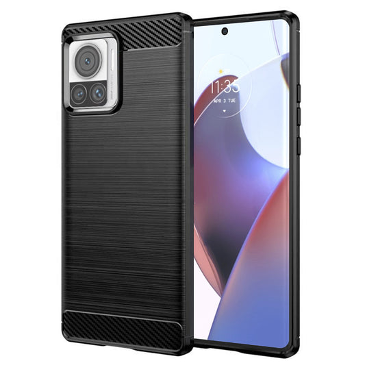 Hoes voor Motorola Edge 30 Ultra, Techsuit, Carbon, Zwart