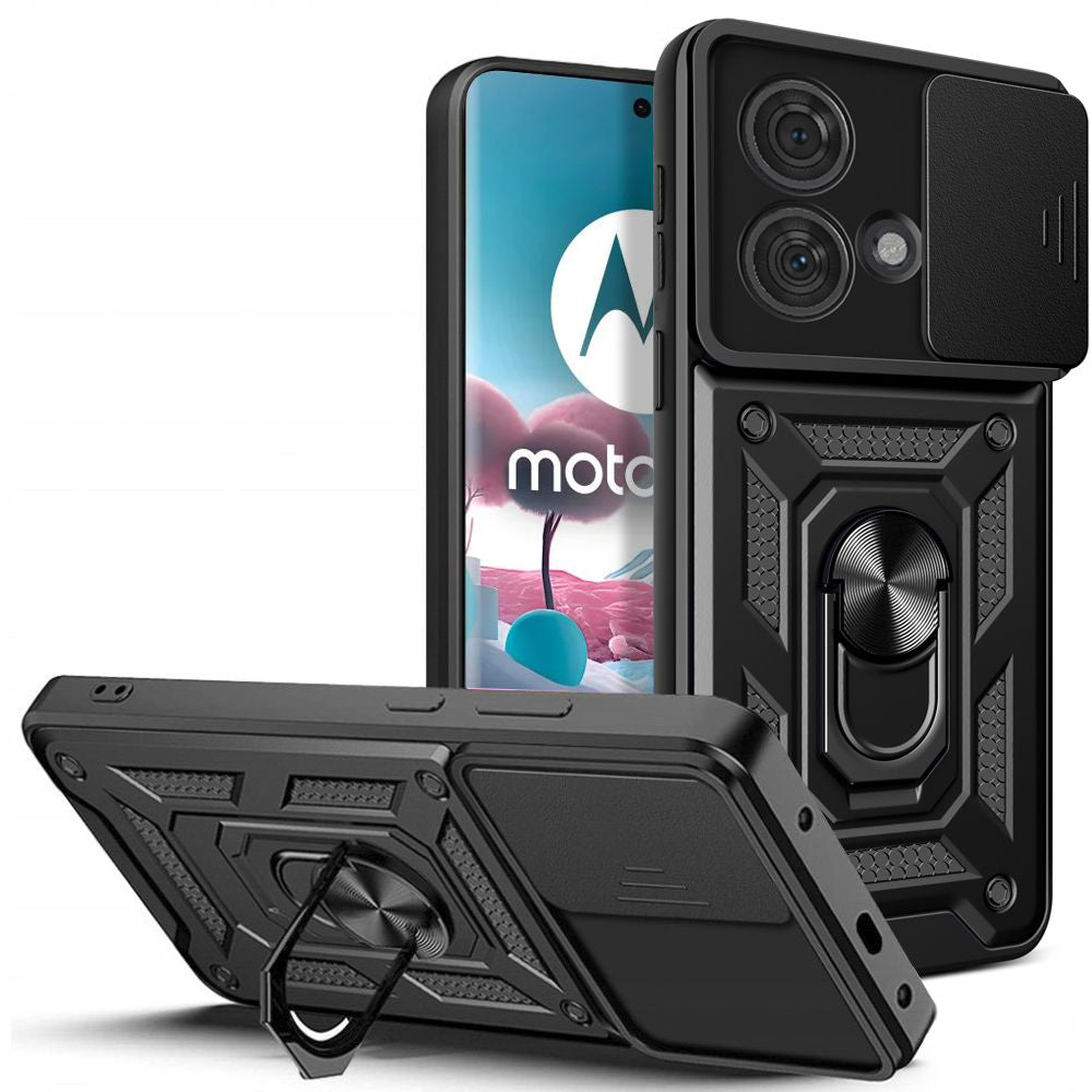 Hoes voor Motorola Edge 40 Neo, Techsuit, CamShield, Zwart