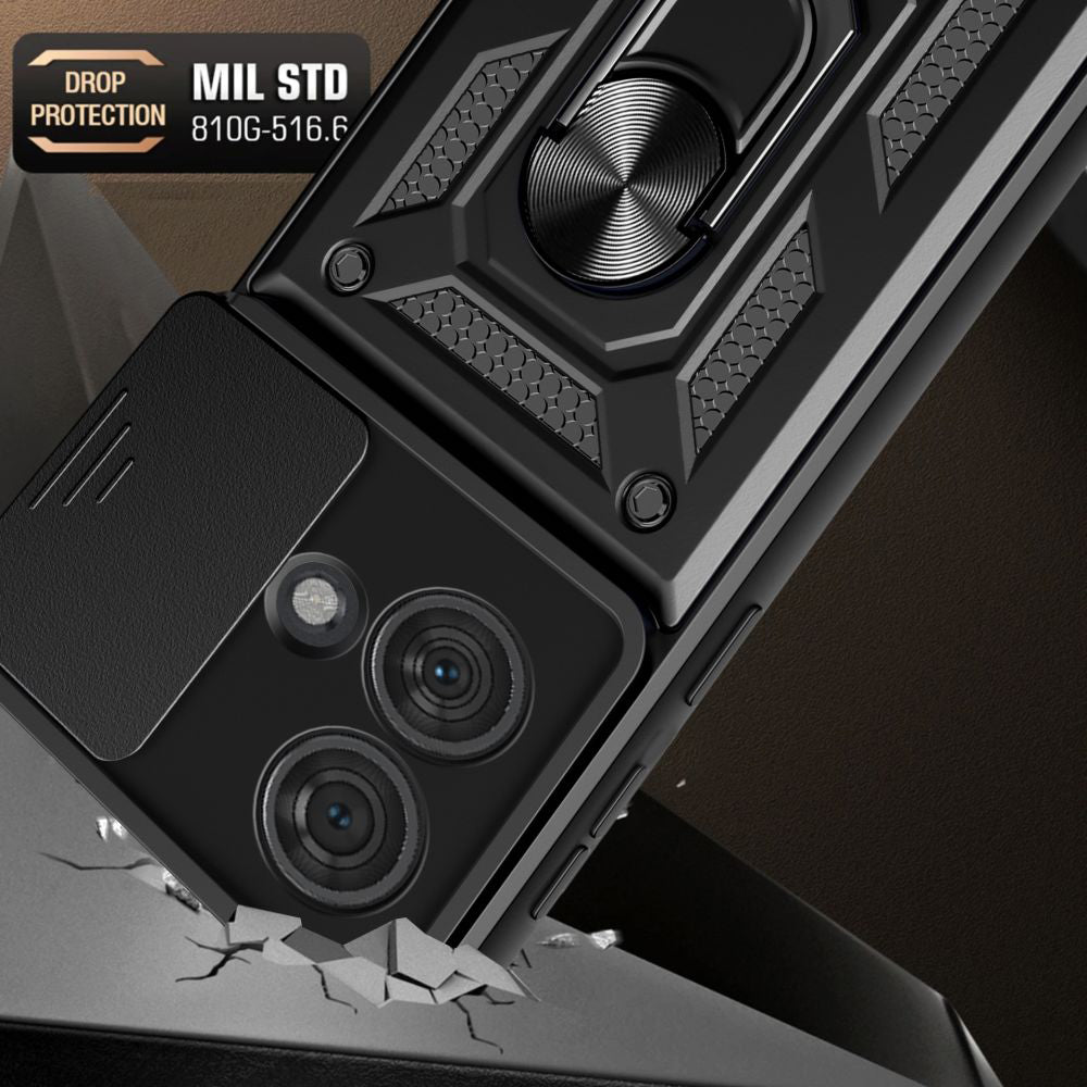 Hoes voor Motorola Edge 40 Neo, Techsuit, CamShield, Zwart