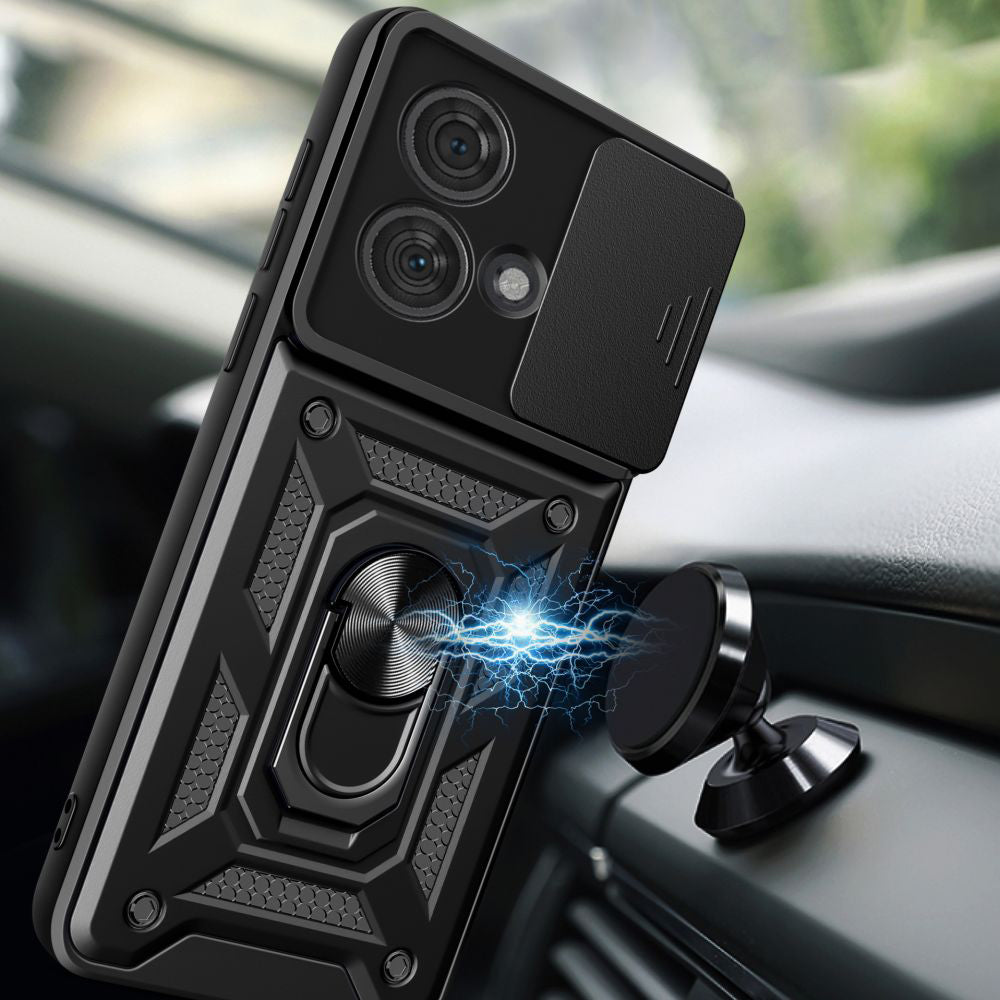 Hoes voor Motorola Edge 40 Neo, Techsuit, CamShield, Zwart