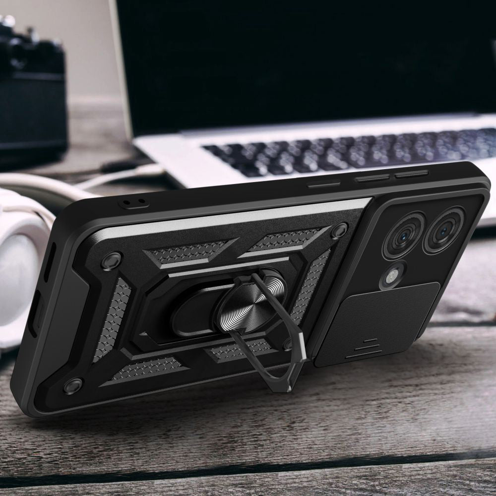 Hoes voor Motorola Edge 40 Neo, Techsuit, CamShield, Zwart