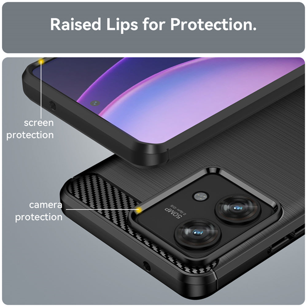 Hoes voor Motorola Edge 40 Neo, Techsuit, Carbon, Zwart