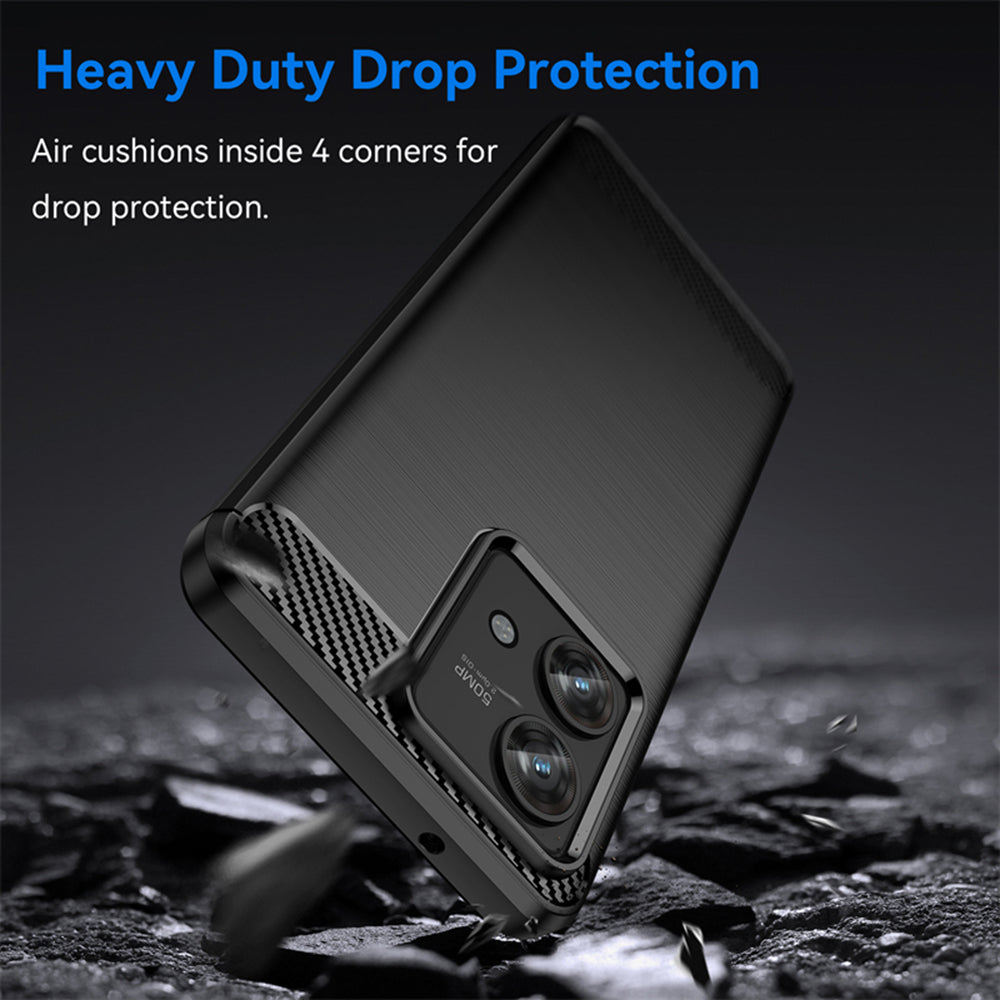 Hoes voor Motorola Edge 40 Neo, Techsuit, Carbon, Zwart