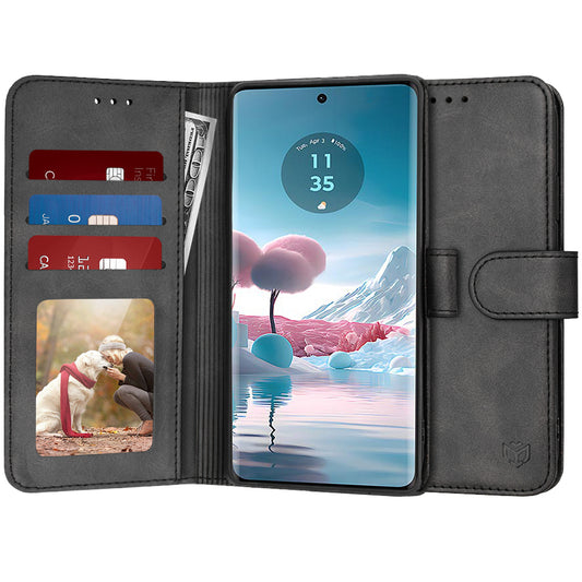 Hoes voor Motorola Edge 40 Neo, Techsuit, Diary Book, Zwart