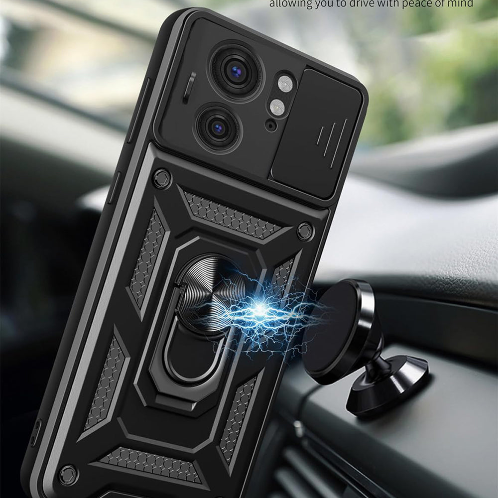 Hoes voor Motorola Edge 40, Techsuit, CamShield, Zwart