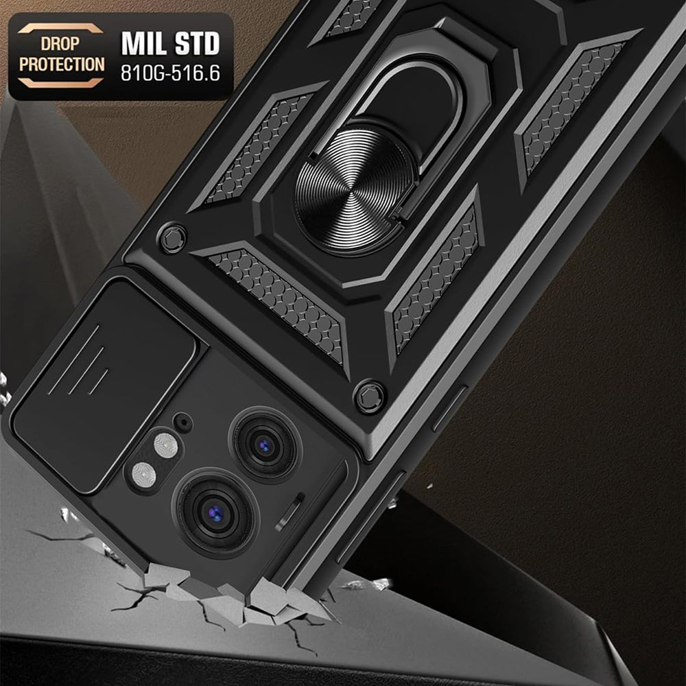 Hoes voor Motorola Edge 40, Techsuit, CamShield, Zwart
