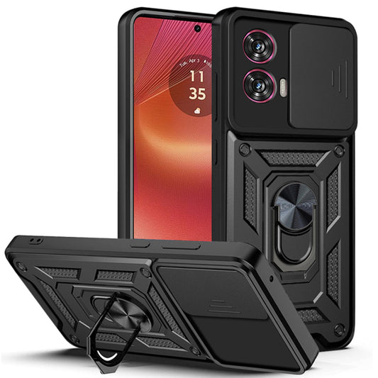 Hoes voor Motorola Edge 50 Fusion, Techsuit, CamShield, Zwart