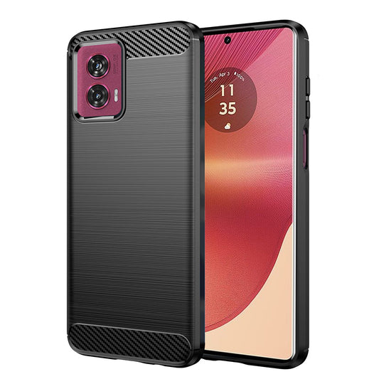 Hoes voor Motorola Edge 50 Fusion, Techsuit, Carbon, Zwart