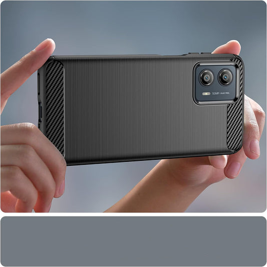 Hoes voor Motorola Edge 50 Fusion, Techsuit, Carbon, Zwart