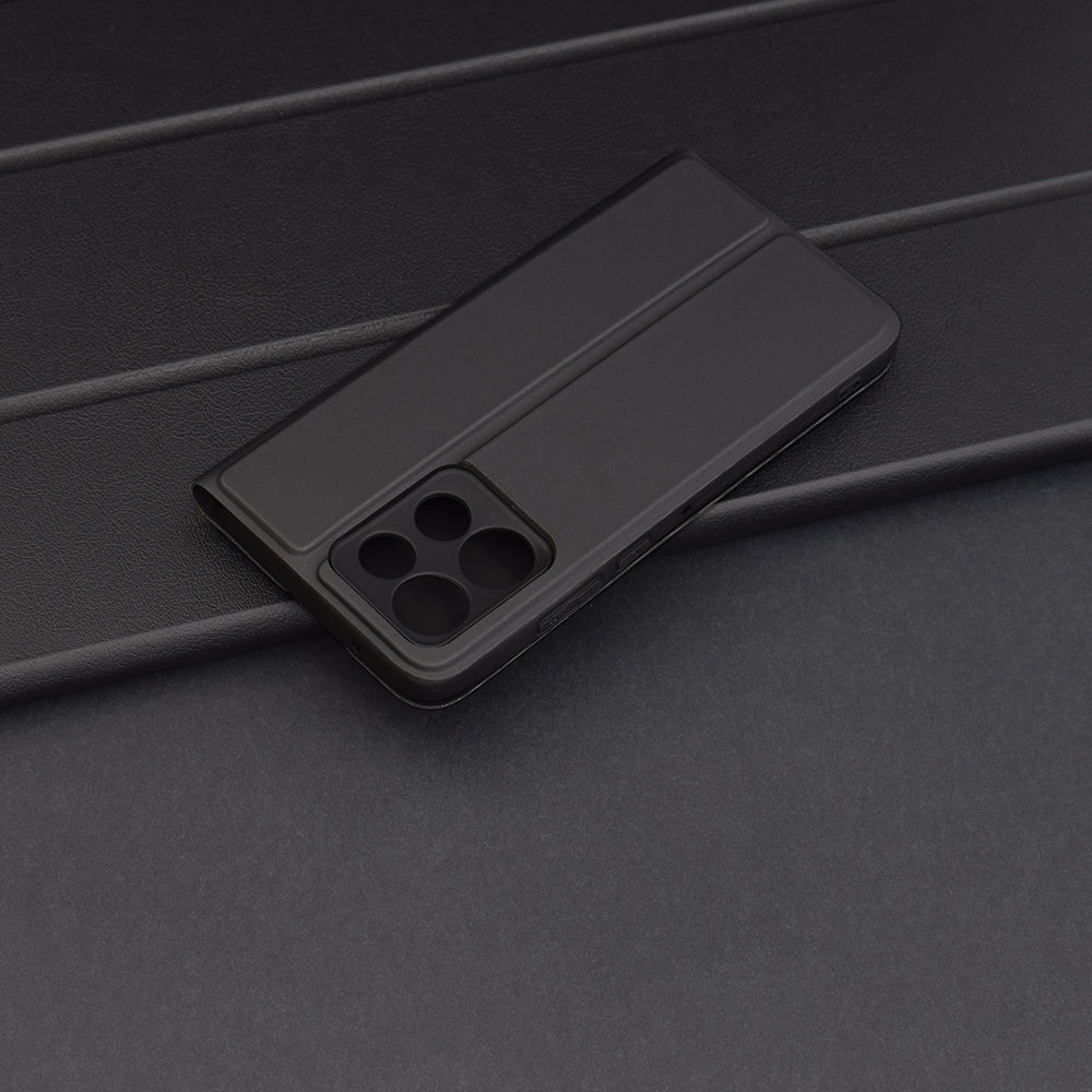 Hoes voor Motorola Edge 50 Neo, Techsuit, Magskin Book, Zwart
