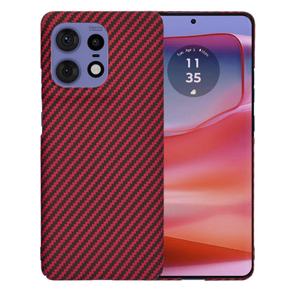 Hoes voor Motorola Edge 50 Pro, Techsuit, Carbonite FiberShell, Rood