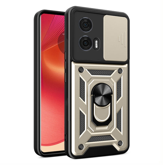 Hoes voor Motorola Edge 50, Techsuit, CamShield, Goudkleurig