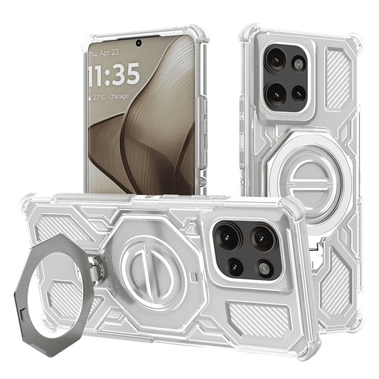 Hoes voor Motorola Edge 50, Techsuit, Carbon Shield Pro, Wit