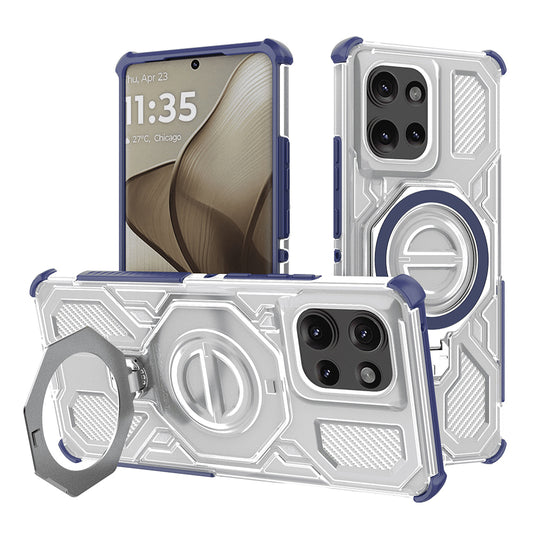 Hoes voor Motorola Edge 50, Techsuit, Carbon Shield Pro, Blauw