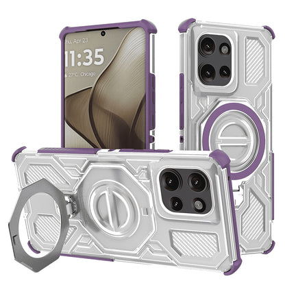 Case for Motorola Edge 50, Techsuit, Carbon Shield Pro, Purple