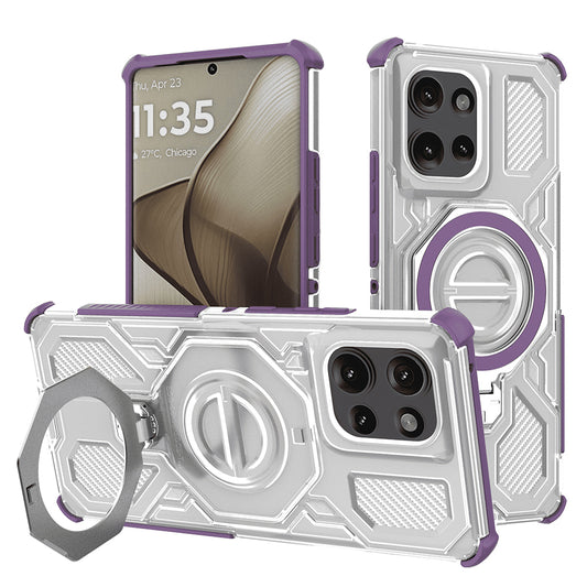 Hoes voor Motorola Edge 50, Techsuit, Carbon Shield Pro, Paars