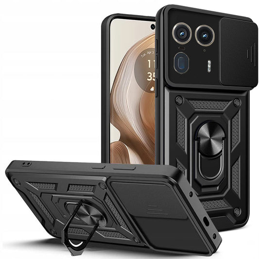 Hoes voor Motorola Edge 50 Ultra, Techsuit, CamShield, Zwart