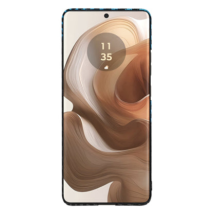 Hoes voor Motorola Edge 50 Ultra, Techsuit, Carbonite FiberShell, Zwart Blauw