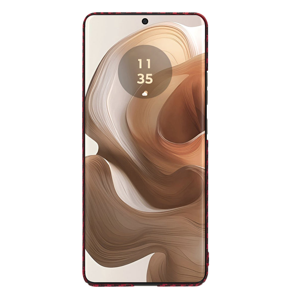 Hoes voor Motorola Edge 50 Ultra, Techsuit, Carbonite FiberShell, Rood