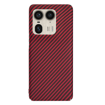 Hoes voor Motorola Edge 50 Ultra, Techsuit, Carbonite FiberShell, Rood