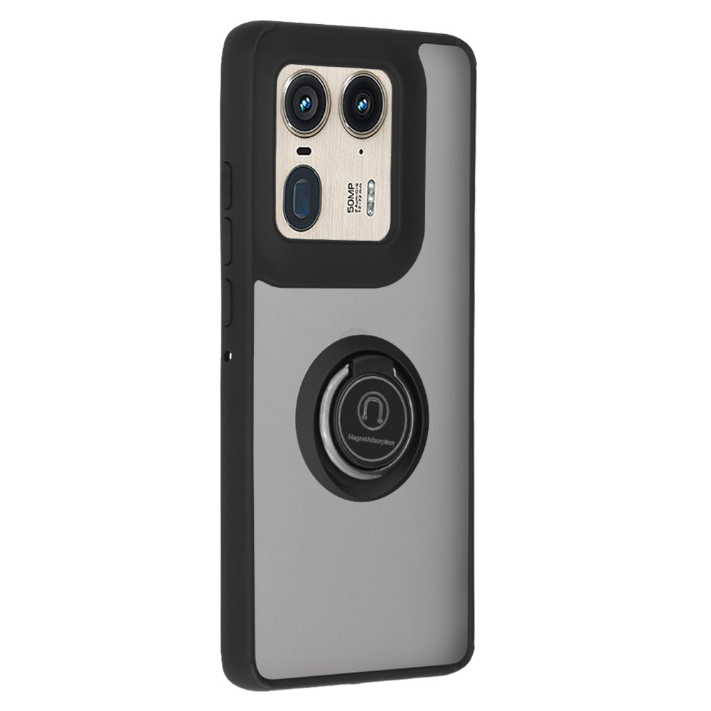 Hoes voor Motorola Edge 50 Ultra, Techsuit, Glinth, Zwart