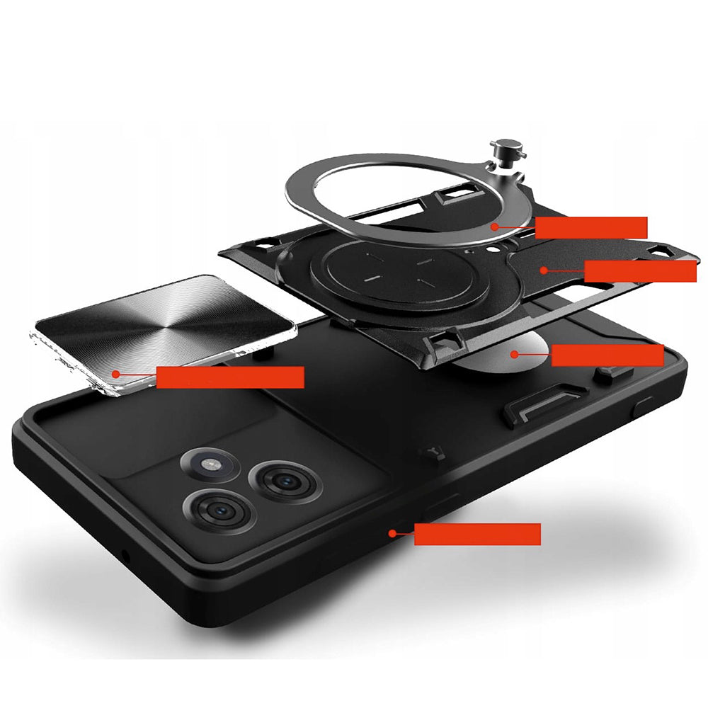 Hoes voor Motorola Edge 60 Fusion / Edge 60, Techsuit, CamGuard Pro, Zwart
