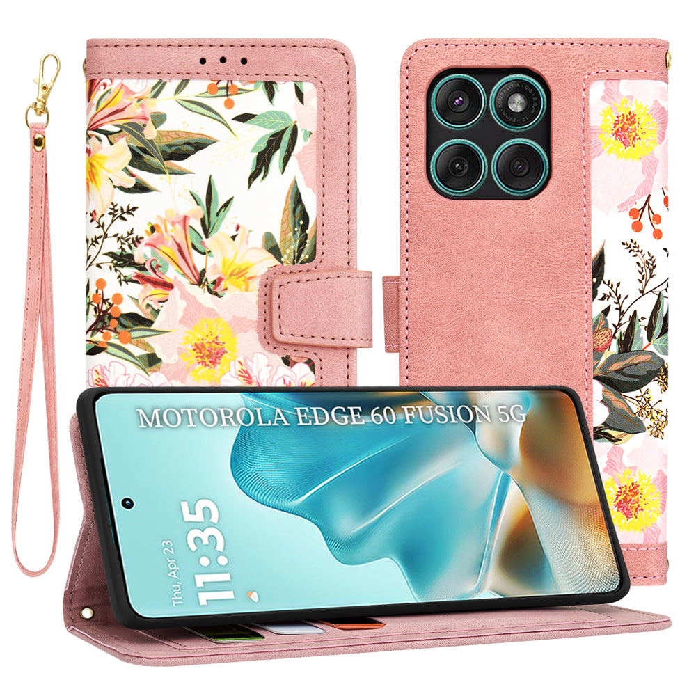 Hoes voor Motorola Edge 60 Fusion / Edge 60, Techsuit, FlipCraft, Roze