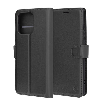 Hoes voor Motorola Edge 60 Fusion / Edge 60, Techsuit, Leather Folio, Zwart