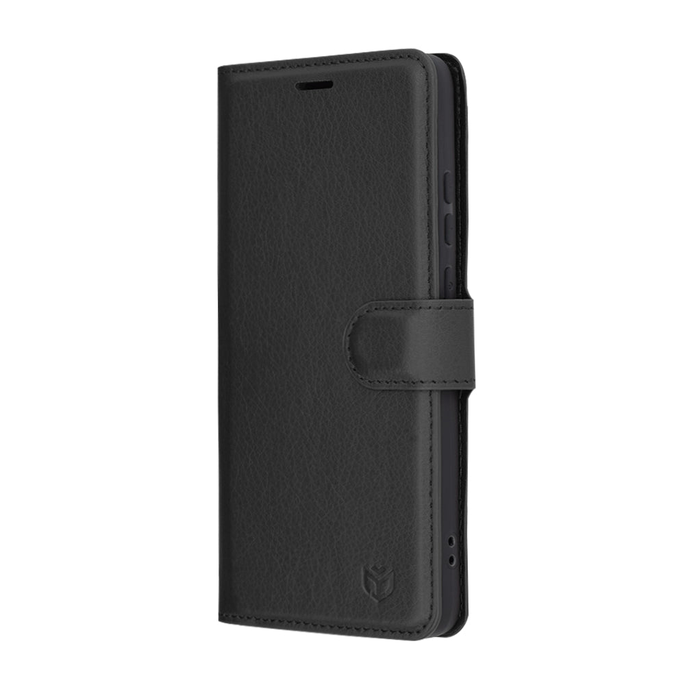Case for Motorola Edge 60 Neo / Edge 50 Neo, Techsuit, Leather Folio, Black