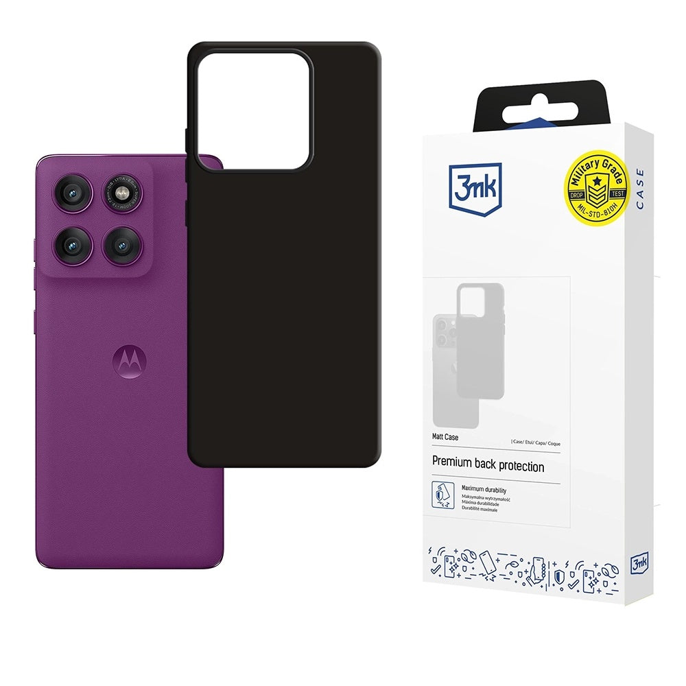 Hoes voor Motorola Edge 60 Pro, 3MK, Mat Zwart