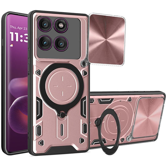 Hoes voor Motorola Edge 60 Pro, Techsuit, CamGuard Pro, Roze Goud