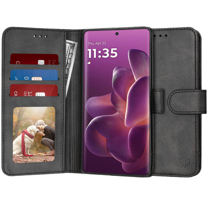 Hoes voor Motorola Edge 60 Pro, Techsuit, Diary Book, Zwart
