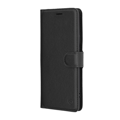 Hoes voor Motorola Edge 60 Pro, Techsuit, Leather Folio, Zwart