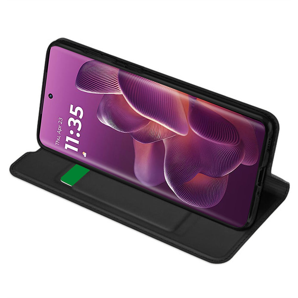 Hoes voor Motorola Edge 60 Pro, Techsuit, Magskin Book, Zwart