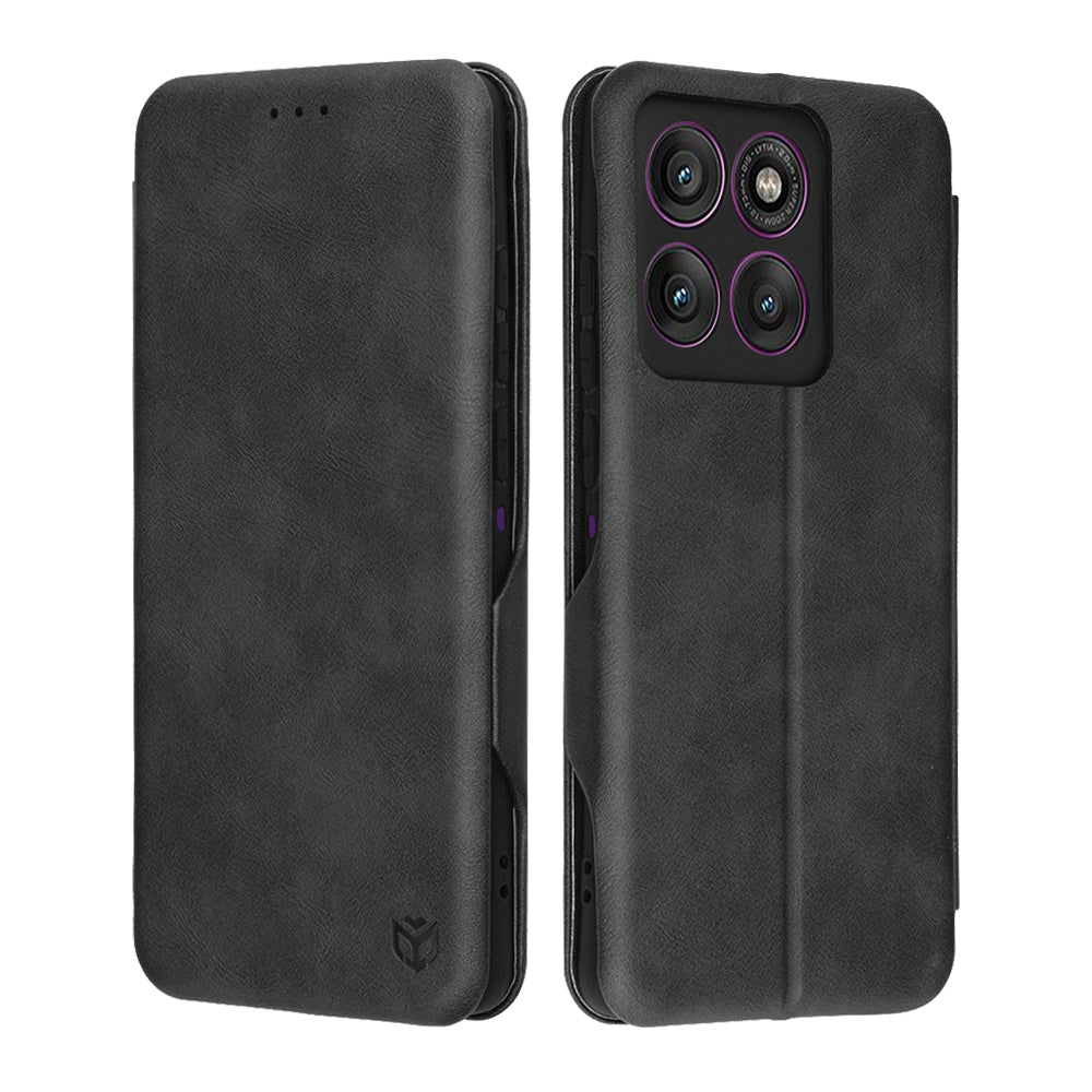 Hoes voor Motorola Edge 60 Pro, Techsuit, Safe Wallet Plus, Zwart