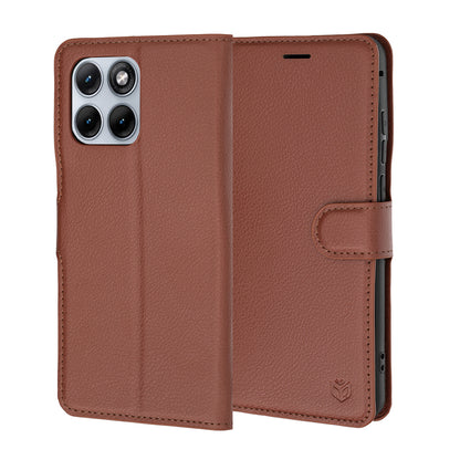 Hoes voor Motorola Edge 70 Fusion, Techsuit, Leather Folio, Bruin