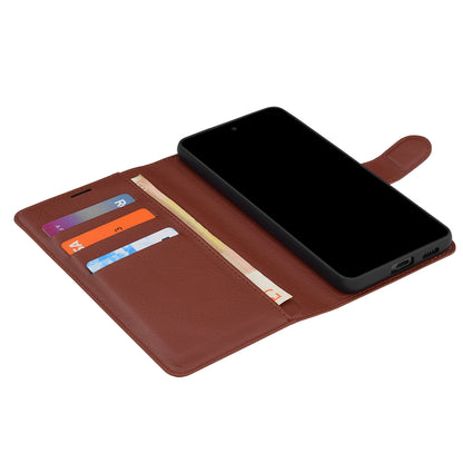 Hoes voor Motorola Edge 70 Fusion, Techsuit, Leather Folio, Bruin
