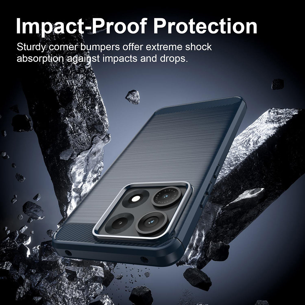 Hoes voor Motorola Edge 70 Max, Techsuit, Carbon, Blauw