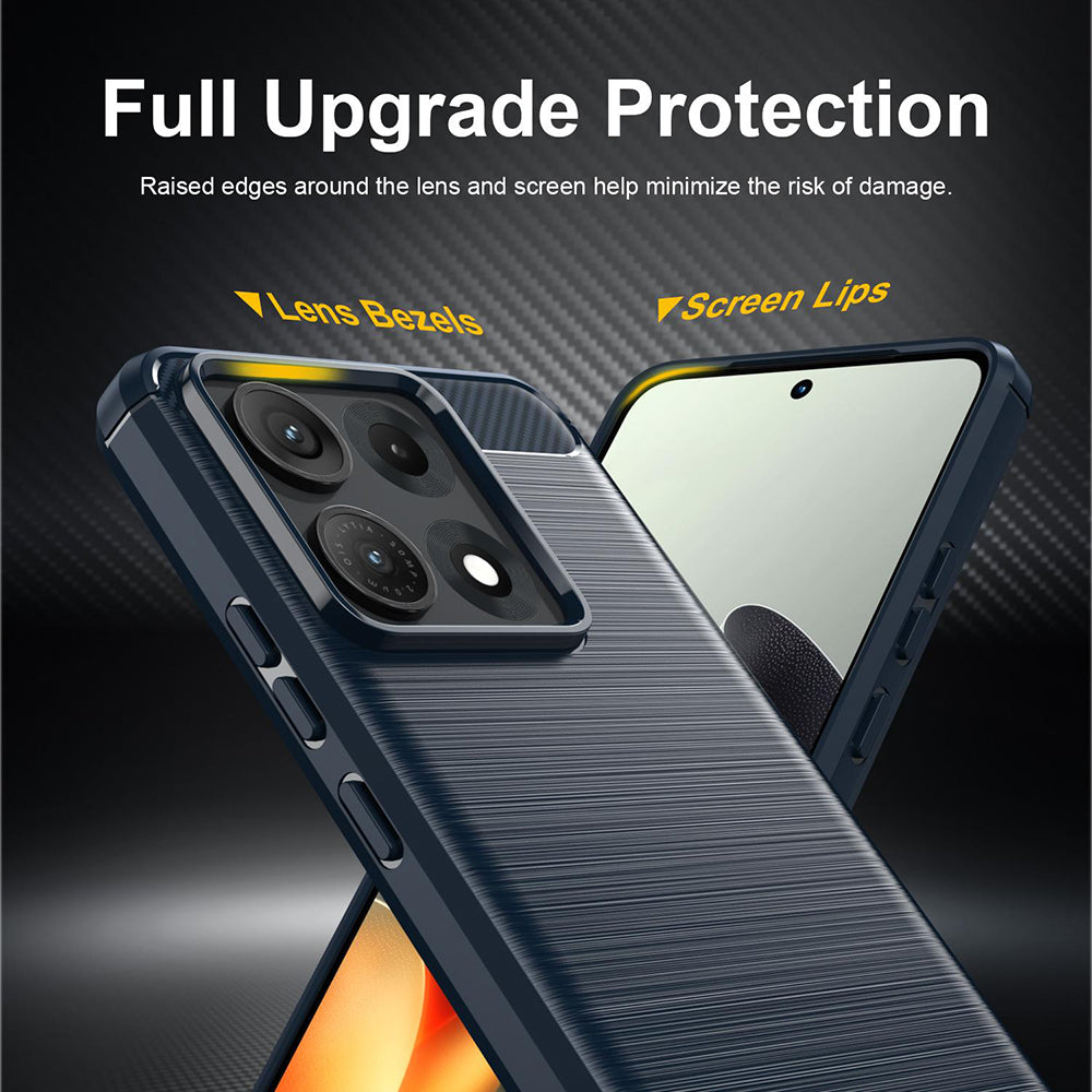 Hoes voor Motorola Edge 70 Max, Techsuit, Carbon, Blauw