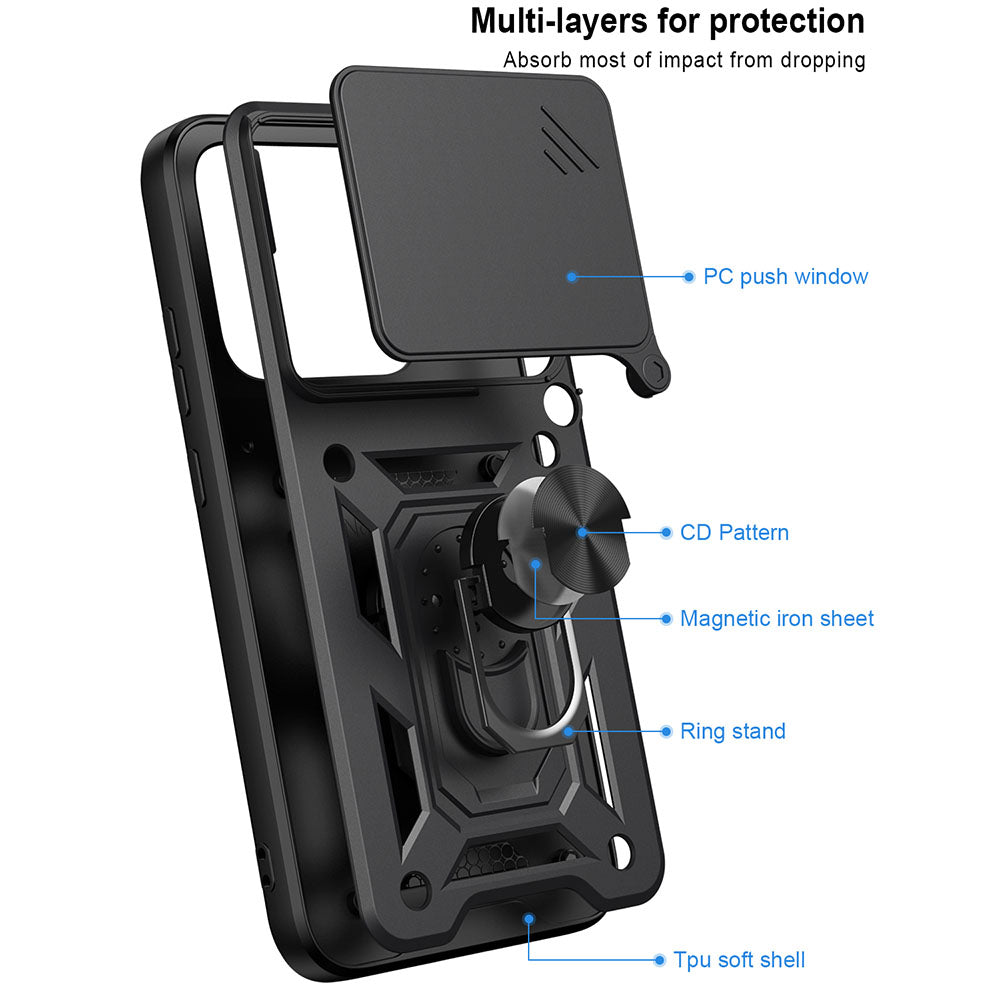 Hoes voor Motorola Edge 70 Pro, Techsuit, CamShield, Blauw