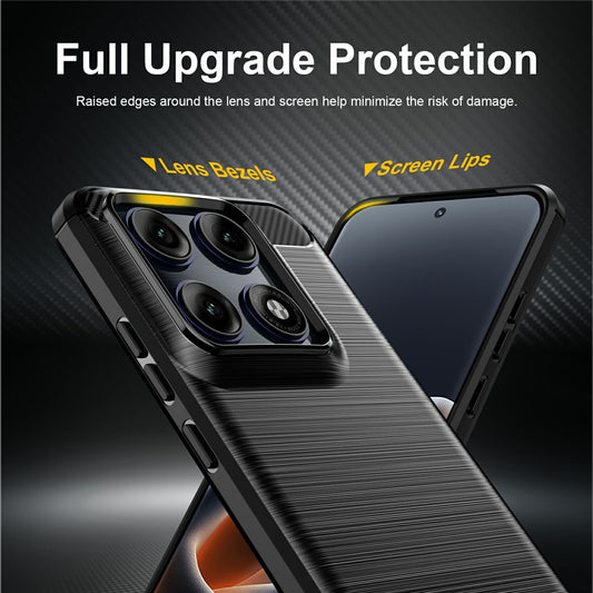 Hoes voor Motorola Edge 70 Pro, Techsuit, Carbon, Zwart