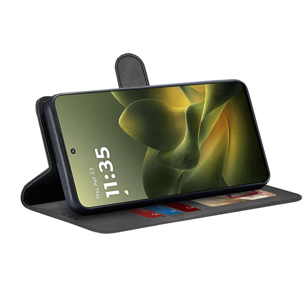 Hoes voor Motorola Edge 70, Techsuit, Diary Book, Zwart