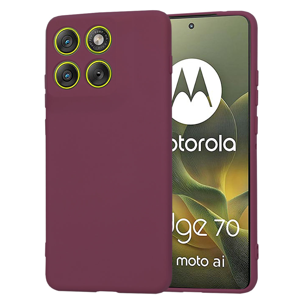 Hoes voor Motorola Edge 70, Techsuit, SoftFlex, Kersenrood
